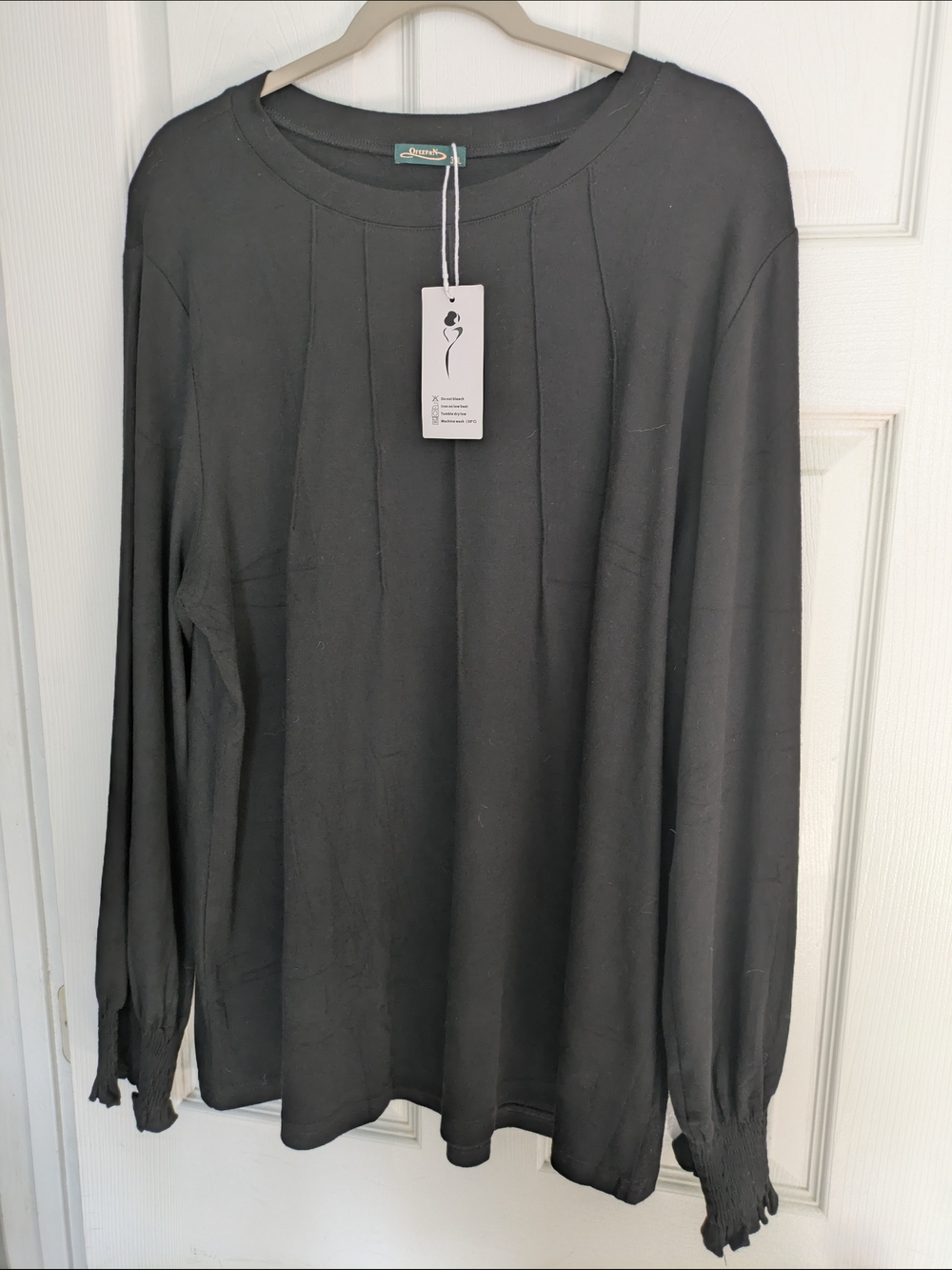 Black Long-Sleeve Tunic Length Sweater